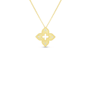 PETITE VENETIAN PRINCESS SATIN & DIAMOND ACCENT FLOWER NECKLACE