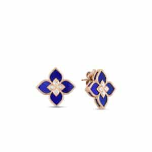VENETIAN PRINCESS SMALL LAPIS & DIAMOND EARRINGS