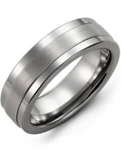 Men’s Plain Satin Finish Wedding Band