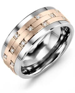 Men’s Scattered Diamond Wedding Ring