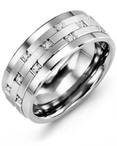 Men’s Scattered Diamond Wedding Ring