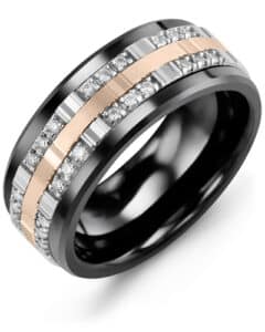 Men’s Outer Trio Diamonds Wedding Band